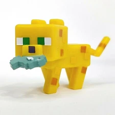 Minecraft Mini-Figures TNT Series #25 1" Ocelot Cat w/ Fish Figure Mojang