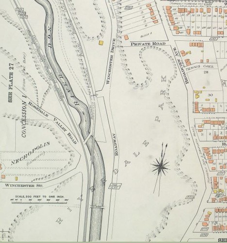 1910 TORONTO CANADA RIVERDALE PARK DANSFORTH AV TO LANGLEY AV GOAD ATLAS MAP - Picture 2 of 2