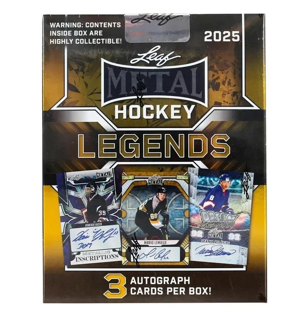 2025 Leaf Metal Legends Hockey Hobby Box 3 AUTOS