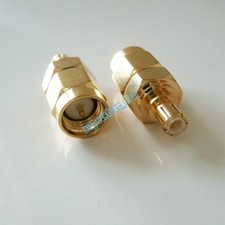 1Pcs SMA Male to MCX Male Plug Straight RF Coax Connector Adapter Gold Plated
