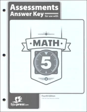 BJU Press - Math 5 Assessments Answer Key (4th ed)  518936