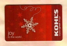 KOHL'S Joy to the World, Snowflake Ornament ( 2008 ) Gift Card ( $0 )