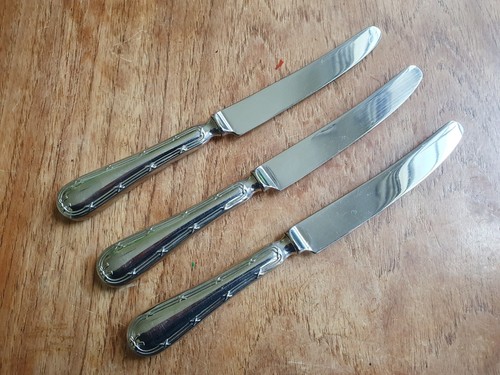 Vintage ARTHUR PRICE Reed & Bow Butter Knife x 3 Hollow Handle Cutlery - Picture 4 of 5