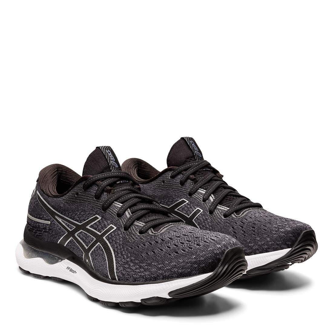 Size Asics Gel Nimbus 24 Black Pure Silver W for sale online