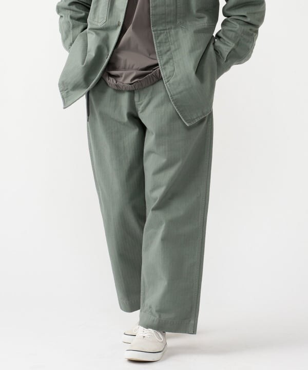 New BEAMS PLUS Mil Trousers Herringbone Sage Military Pants