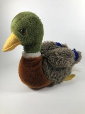 Dakin Vintage Plush Mallard Duck 1982 9  x 7  Stuffed Animal Brown Green Yellow