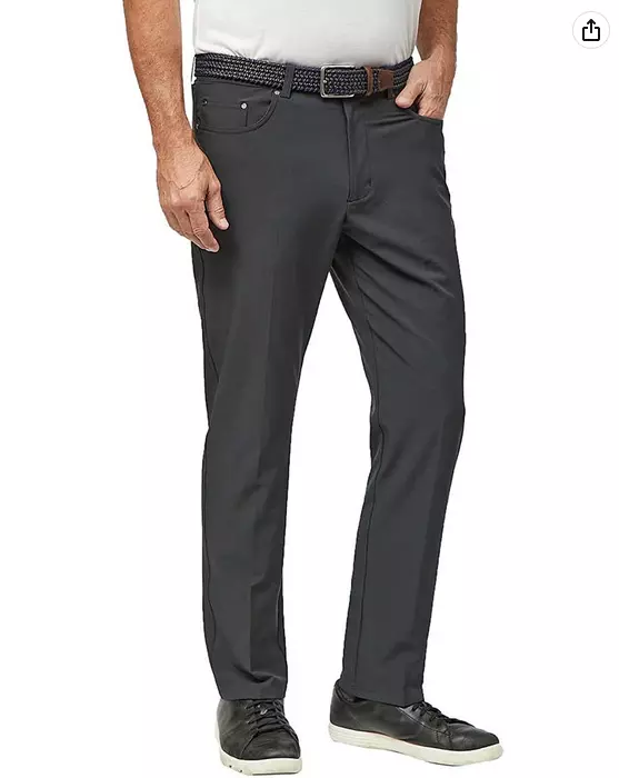 Greg Norman Men's Ultimate 5 Pocket Stretch Pant, Size 40x32, Color Black