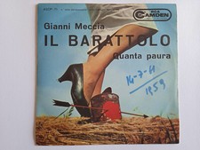 Gianni Meccia, Il barattolo, Quanta paura 1960 -  45 giri - RCA Camden 45CP-71