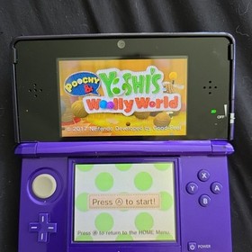 Nintendo 3DS Handheld System Midnight Purple With Case Tested Working
