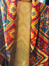 80s-90s Handmade Southwestern Folk Art Animal Print Blazer Jacket Boho/ Vintage