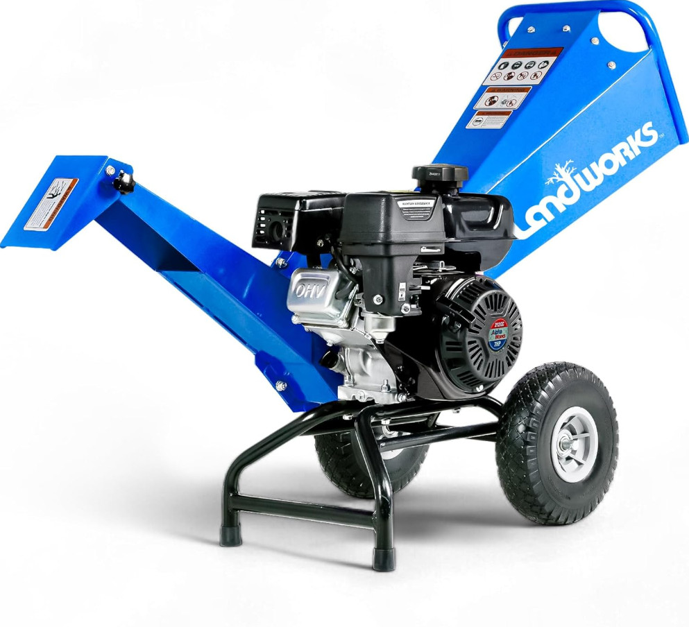 Landworks Wood Chipper Shredder Mulcher, Heavy Duty, 7 HP Ga