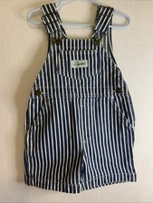 Cucumber Toddler Unisex 3T Overalls Shorts Striped Buckle VTG 90s