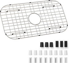 Stainless Steel Sink Protector Grid 26" x 14" with Centered Drain