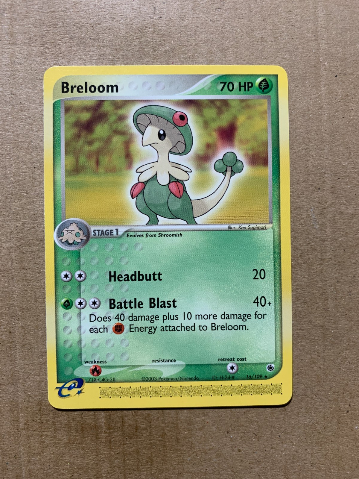 Breloom 16/109 EX Ruby & Sapphire - Rare Pokemon Card - NM/Mint