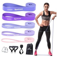 Resistance Bands for Working Out: Pull Up Bands 5-130lb 5 Blue,Pink,Purple