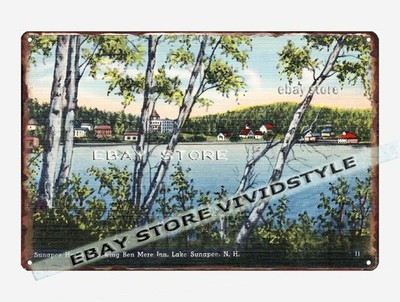 tin sign 1930s-40s Sunapee Harbor Ben Mere Inn Lake Sunapee New Hampshire