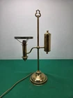 Large Vintage Brass Student Oil Lamp Converted to Electric (NO BULB)