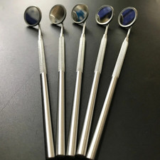 12 Pcs Dental Mouth Mirror 5 w/Handle Dental Instruments Stainless German Grade