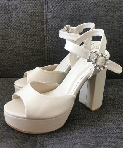Plateau Sandalen perlweiß UK 5 von Farrent Farent Bangkok Braut - Bild 5 von 20