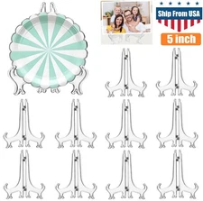12× Acrylic Easel Stand Display Stand Plate Holder for Display Photo 5 inch US