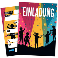 8 Einladungskarten Kindergeburtstag Klettern - Einladung Jungen & MäDchen #98