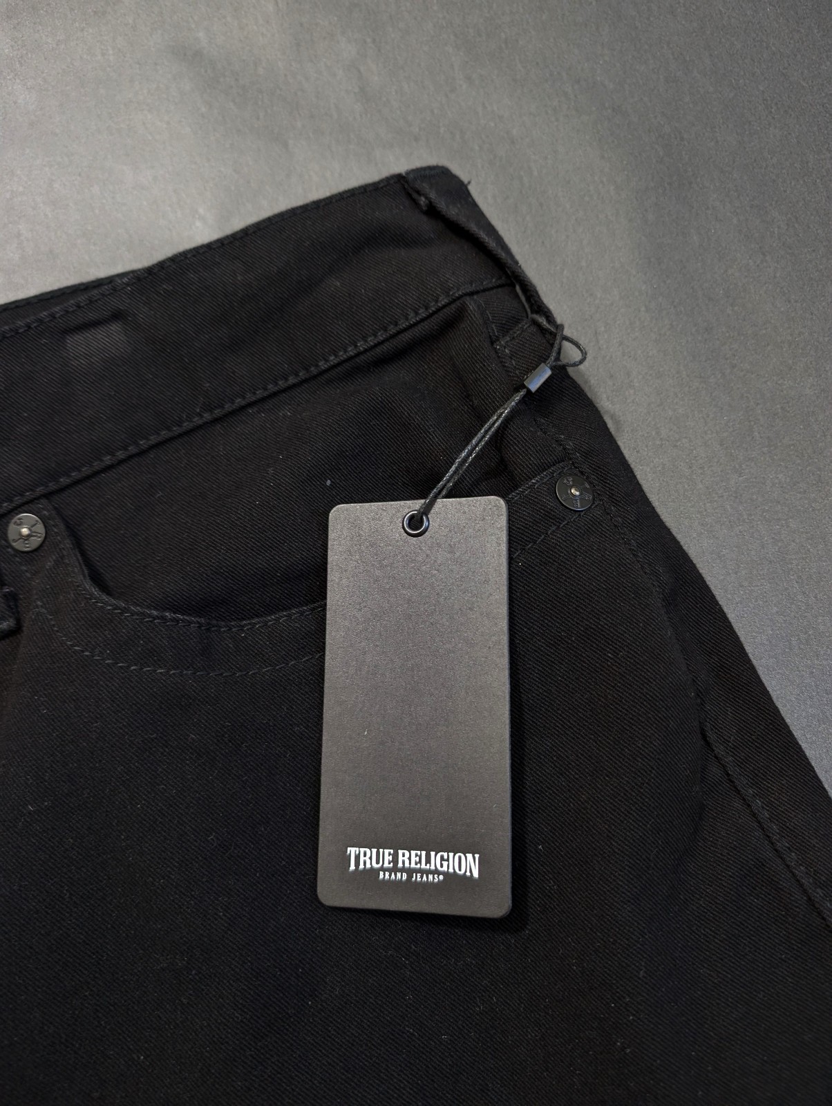 True Religion Geno No Flap Relaxed Slim Fit Jeans 40x32 2SB Body Rinse Black thumbnail 8