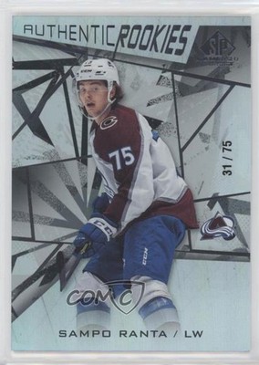 2021 Upper Deck SP Game Used Authentic Rookies 31/75 Sampo Ranta Rookie RC 08m6
