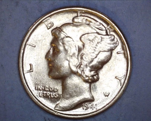 1941 Mercury Head Silver Dime  BU+ **310-6B