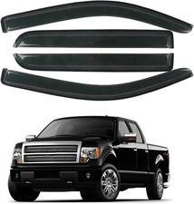 Rain Guards Window Visors Fit for 2009-2014 Ford F150 SuperCrew Cab Truck, Ou...