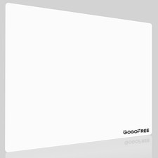 White Glass Mousepad, Large Tempered Glass Hard Mouse Pad, Ultra Smooth Surfa...