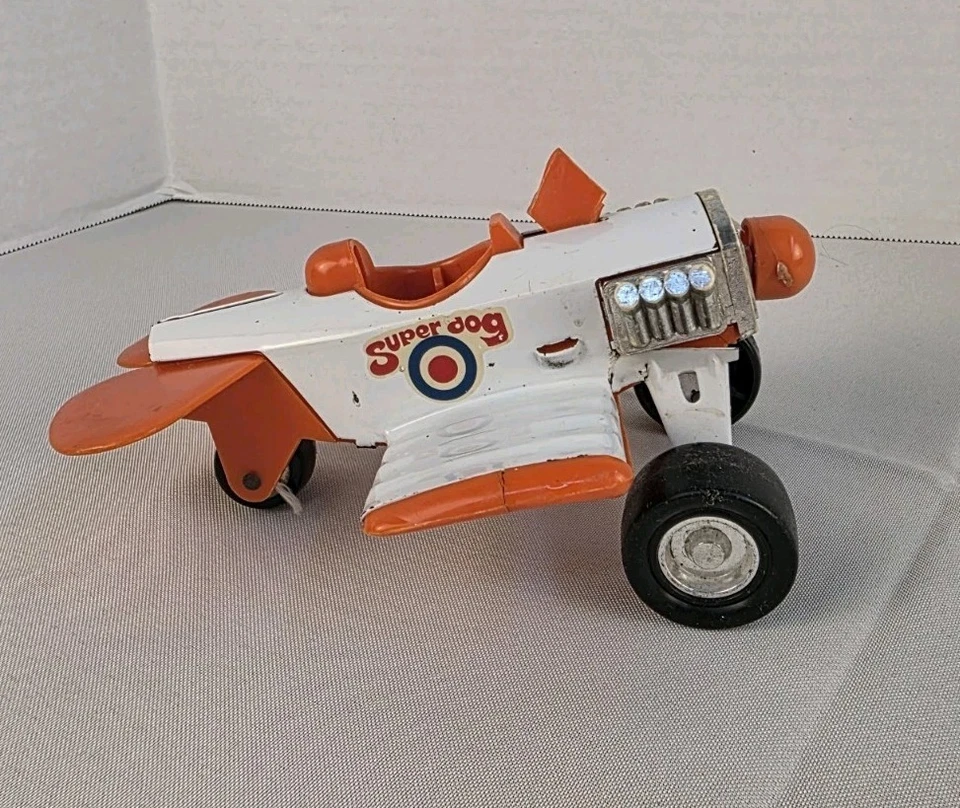 Винтажный Buddy L супер собака стальной игрушка самолет 1960-х как есть - Изображение 2 из 4