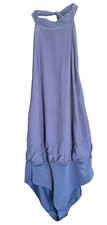 Size 6 H M Navy Blue Backless Tie-Around-Neck Bodysuit
