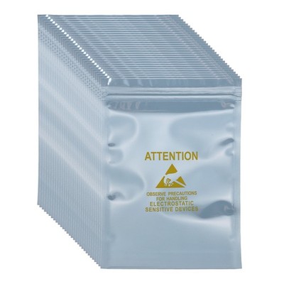 Für Anti Static 100 Stück 5,1'' x 7,5'' ESD Beutel wiederverschließbar silbergrau