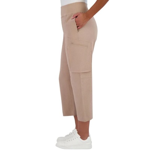 Sage Collective Women's Cargo Pant, Zip Pockets, Tan, 2X-Large - Picture 3 of 4