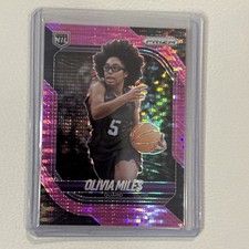 2025-26 Panini Prizm Olivia Miles PINK Pulsar /199 #123 WNBA Rookie + MVP