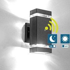 Lámpara de Pared LED Exterior 11W Sensor Anochecer a Amanecer Fotocélula Porche Lámpara Puerta