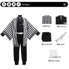 Comics Demon Slayer Iguro Obanai Cosplay Costume Robe Outfits Halloween Props
