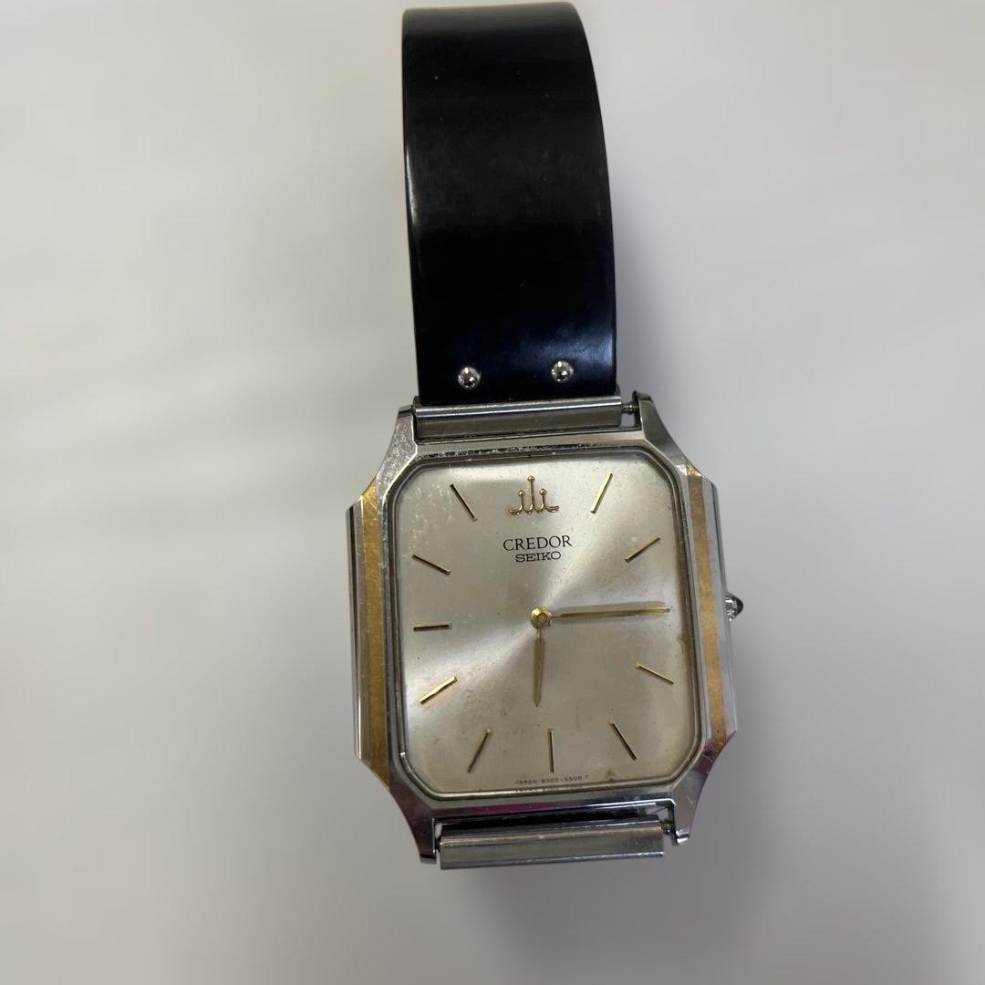 Junk Seiko Credor Quartz 9300 5340 Not Working Dirty Glass Non