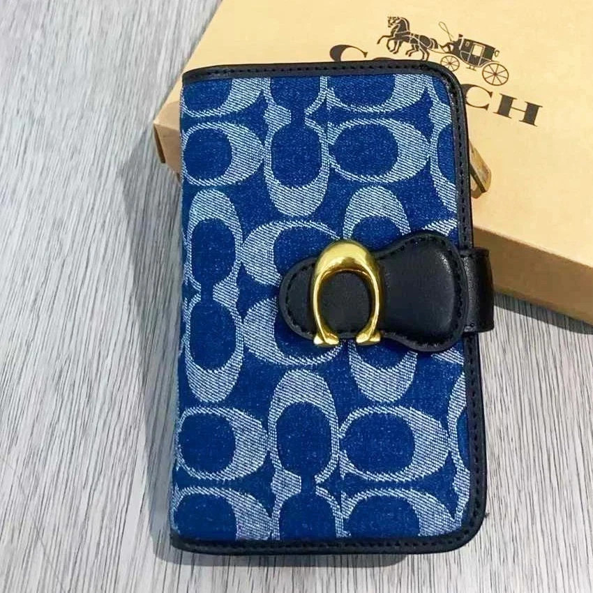 ★美品★ COACH Tabby Wallet Signature Denim COACH Tabby Medium Wallet Signature Denim CA196 outlet With Box