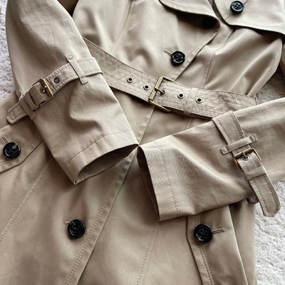 Burberry Blue Label Trench Coat Nova Check Liner Belt 40 | eBay