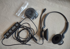 Jabra Biz 2300 USB MS Headset 7 Ft. Cable Model: HSCO15 P/N 2399-823-109 READ 