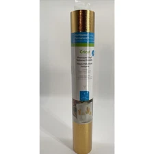 Cricut Premium Permanent Metallic 12"X48" Vinyl Full Roll-Textured Gold