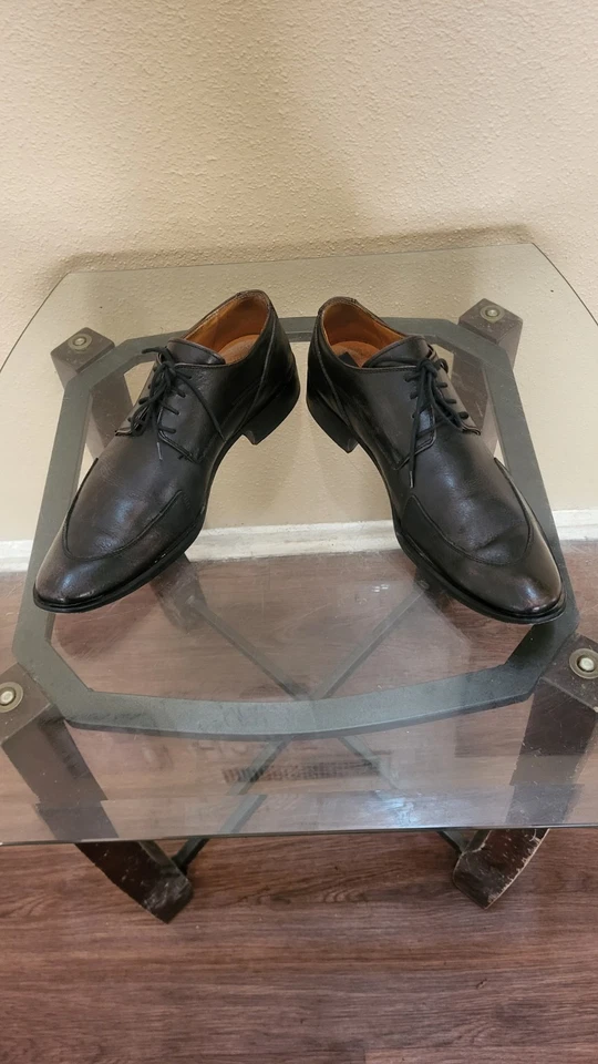 Zapatos Kenneth Cole de cuero negro para hombre, talla 9, Italia. Foto 3 de 4