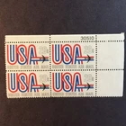 US, C75, USA AIR MAIL, VINTAGE, AIRMAIL, MINT NH, PLATE BLOCK