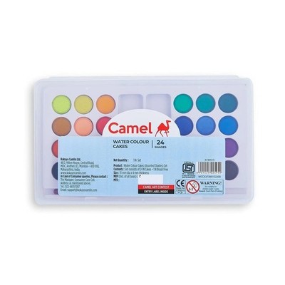 Camlin Kokuyo Student Water Color Cakes - 24 Shades