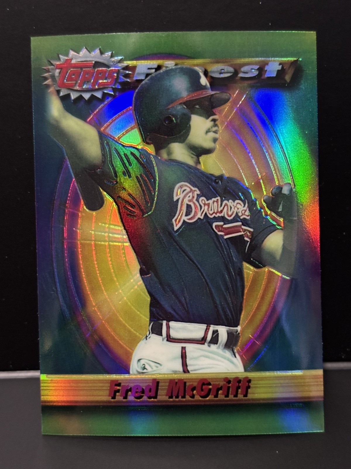 1994 Topps Finest Fred McGriff refractor Atlanta braves #224