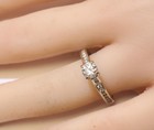 GIA 14k White gold .97ct SI1 D diamond round Engagement ring 3.8g Gabriel & Co — photo 9