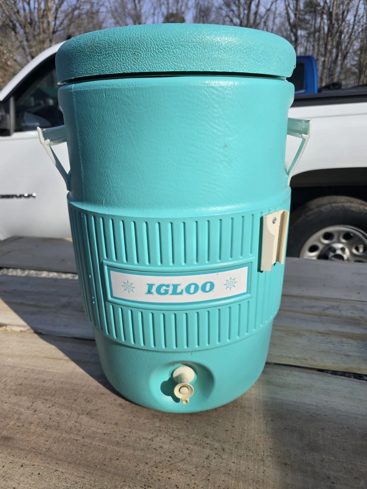 Vintage Igloo 5 Gallon Beverage Cooler Jug, Aqua, Blue Green, Tourquoise,