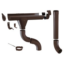 ZAMBELLI Set completo di grondaie in zinco per casetta da giardino 8 pezzi