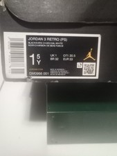 Air Jordan 3 Retro "Black Cat" PS , style code DM0966 001, size 1Y.